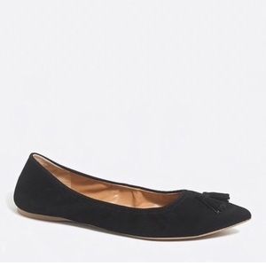 J. Crew Suede Tassel Stretch Flat